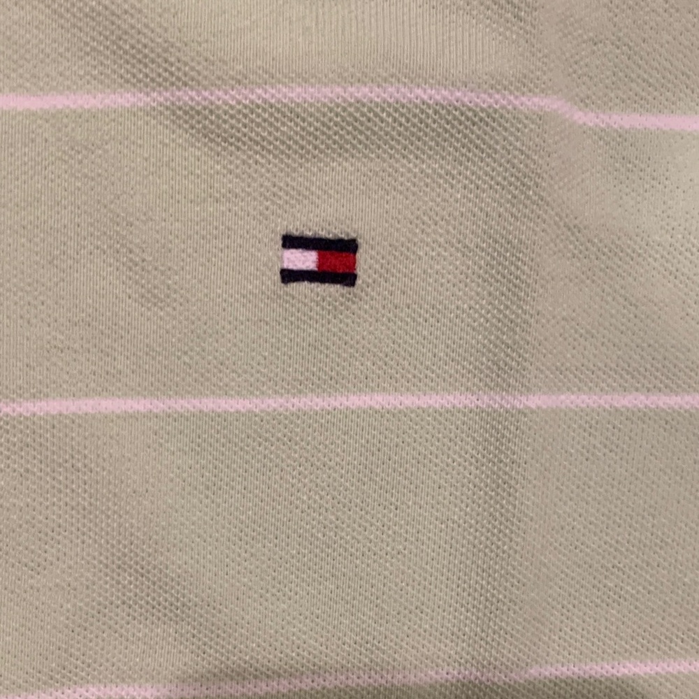 Men’s Tommy Hilfiger Men's Mint Green Striped Polo- size XL - Picture 3 of 3